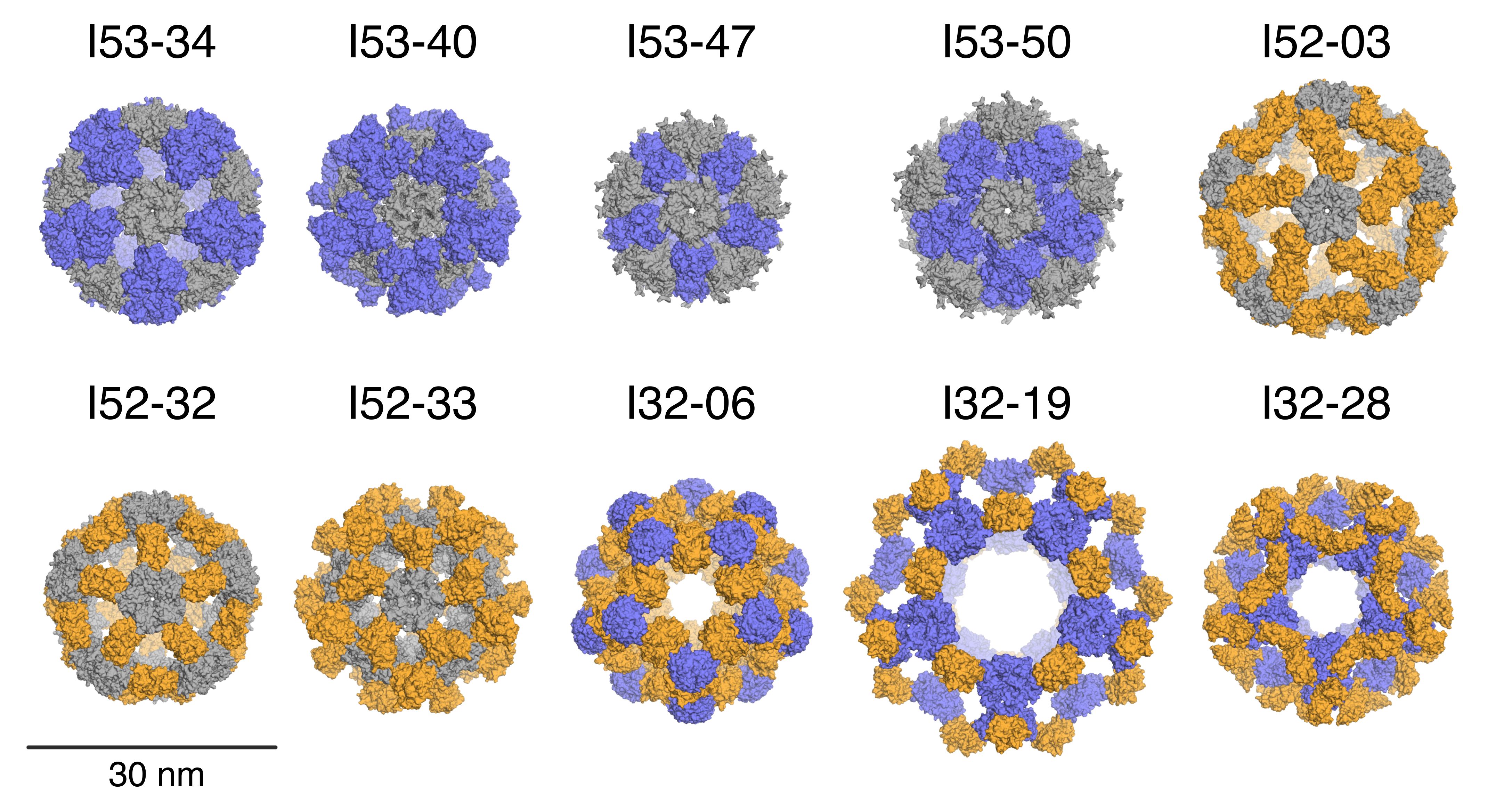 Accurate design of megadalton-scale two-component icosahedral protein complexes